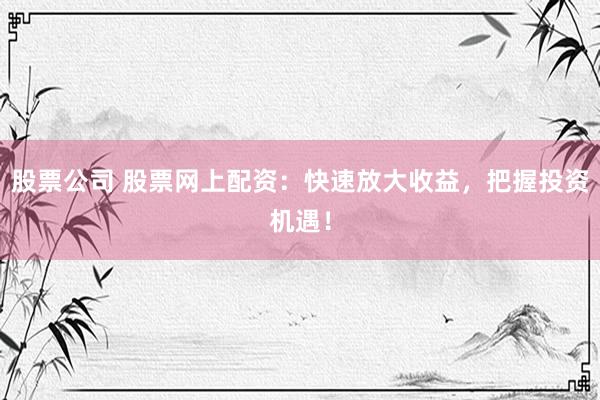 股票公司 股票网上配资：快速放大收益，把握投资机遇！