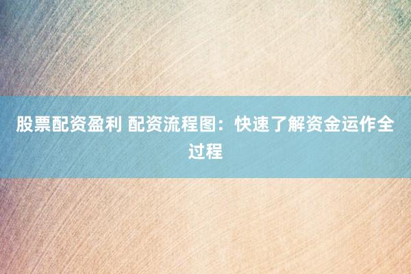 股票配资盈利 配资流程图：快速了解资金运作全过程