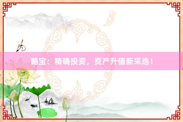 略宝：精确投资，资产升值新采选！