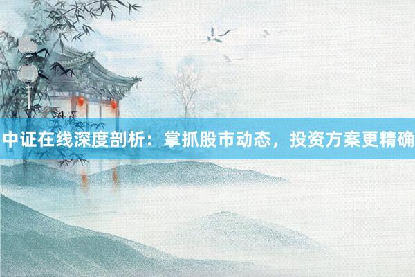 中证在线深度剖析：掌抓股市动态，投资方案更精确