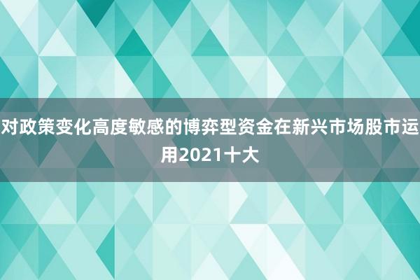 对政策变化高度敏感的博弈型资金在新兴市场股市运用2021十大