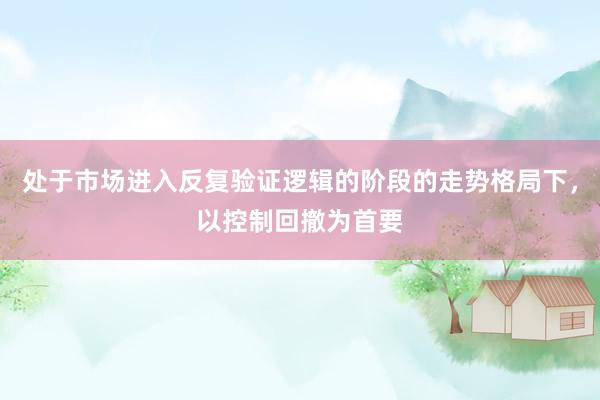 处于市场进入反复验证逻辑的阶段的走势格局下，以控制回撤为首要