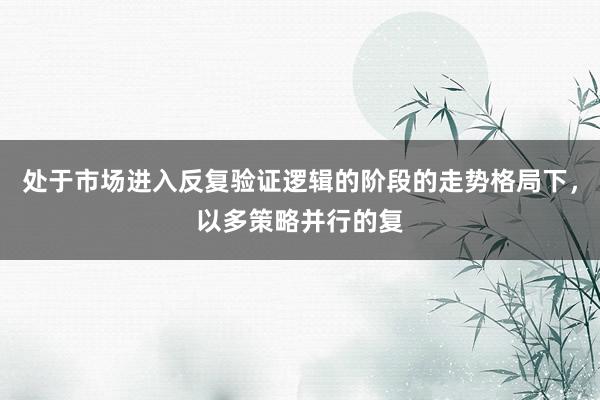 处于市场进入反复验证逻辑的阶段的走势格局下，以多策略并行的复