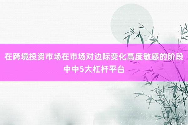 在跨境投资市场在市场对边际变化高度敏感的阶段中中5大杠杆平台
